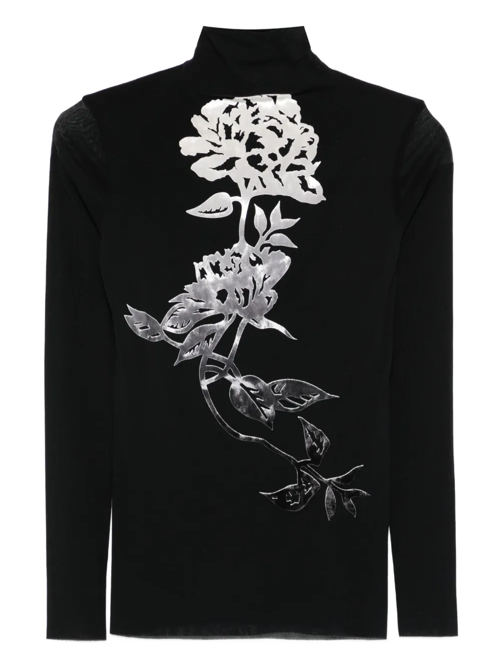 

Водолазка цвета металлик D.Exterior, черный