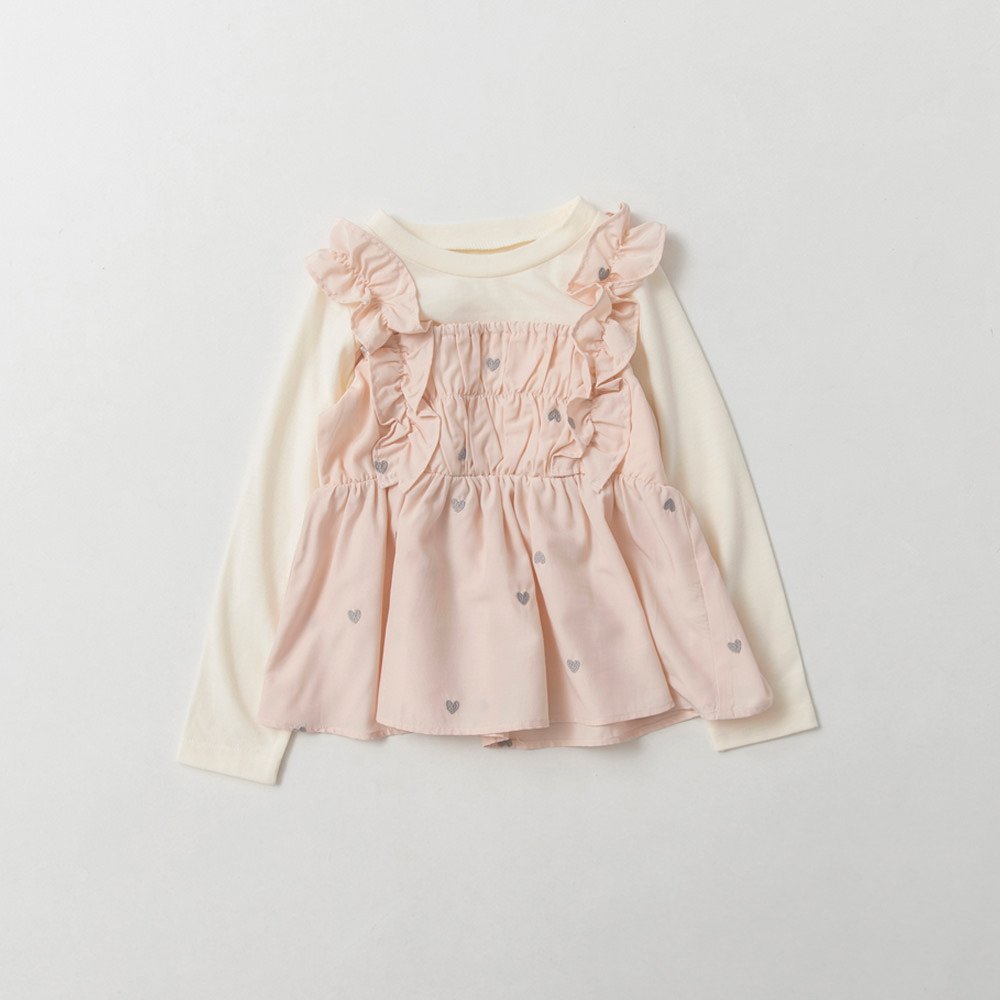 Туника для шорт с вышивкой в виде сердечек Branshes, pink