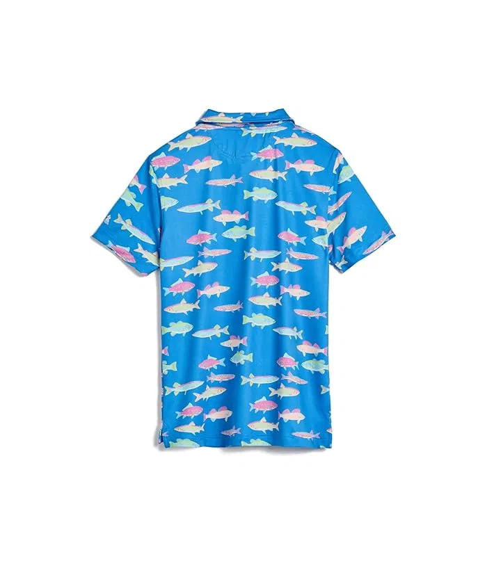 Рубашка поло с рыбным принтом The Tacking Toward Chubbies Kids, Optic White/Graphic Print — фото 2