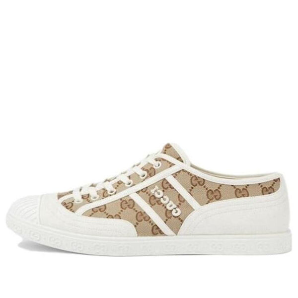 

Кроссовки gg canvas trainer 'beige ebony' Gucci, бежевый