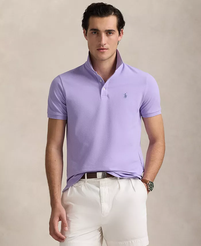 

Мужская классическая поло из эластичной сетчатой ткани Polo Ralph Lauren, фиолетовый