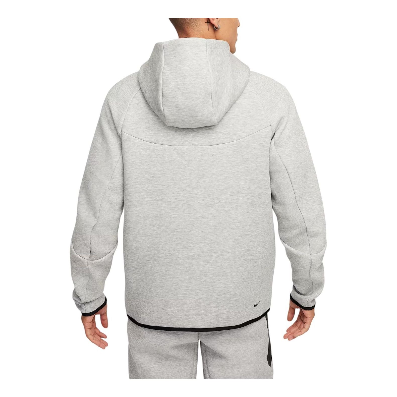 Куртка-ветровка Nike Tech Fleece Windrunner на молнии, цвет «Темно-серый меланж» — фото 2