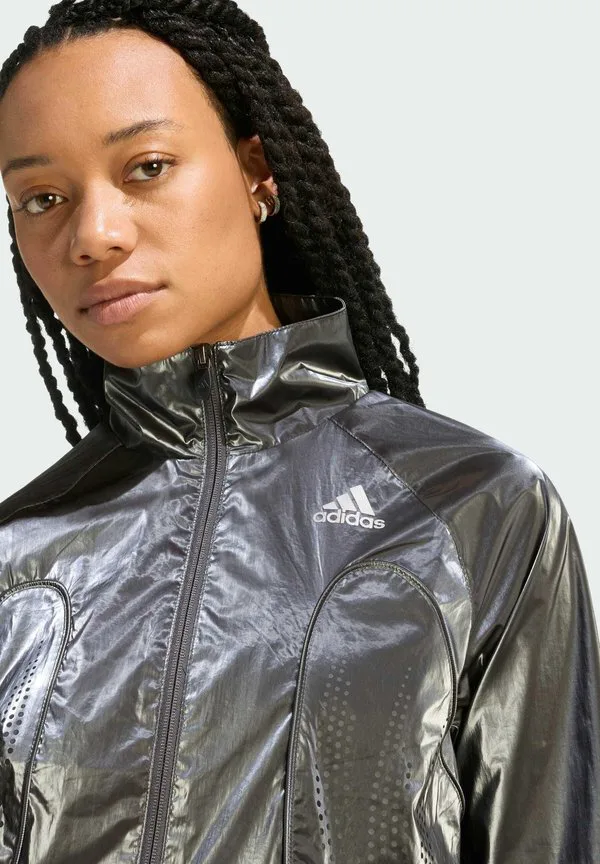 Спортивная куртка из искусственной кожи Adidas Originals, Utility Black — фото 3