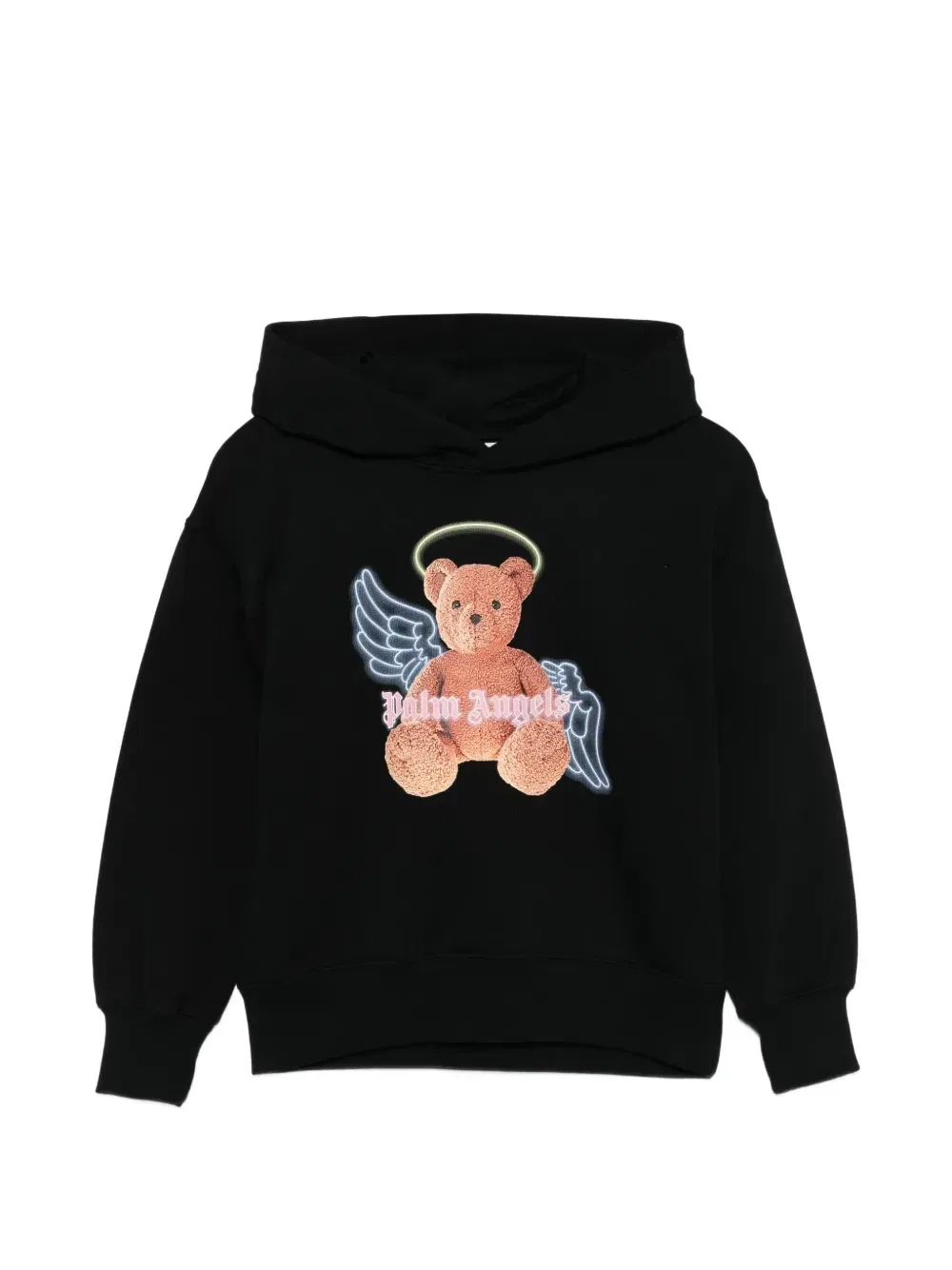 Худи с изображением Тедди Palm Angels Kids, черный