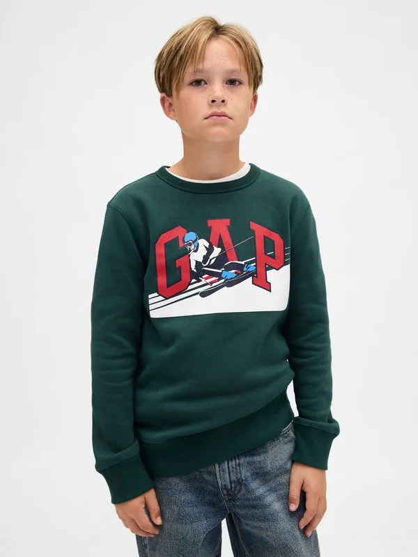 Детская толстовка с графическим логотипом Gap, Deep Hunter