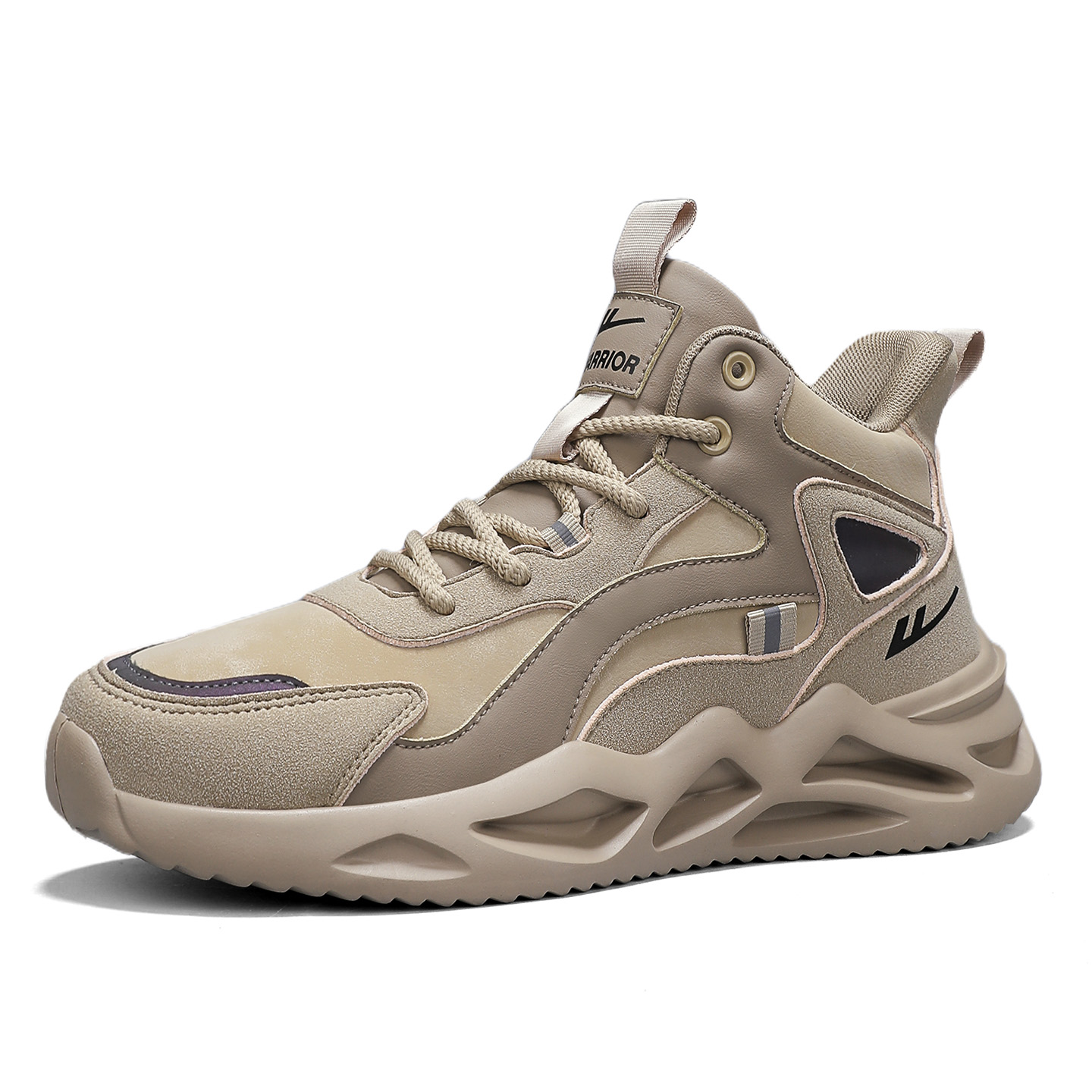 Кроссовки мужские Casual Mid top с амортизацией и износостойкостью WARRIOR, хаки — фото 3