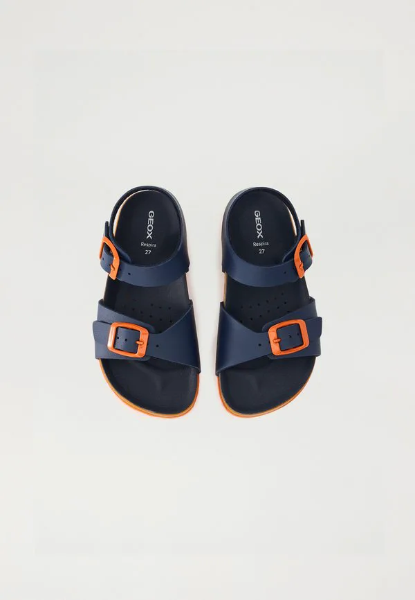 Сандалии для ходьбы ghita Geox, Navy/Orange — фото 4