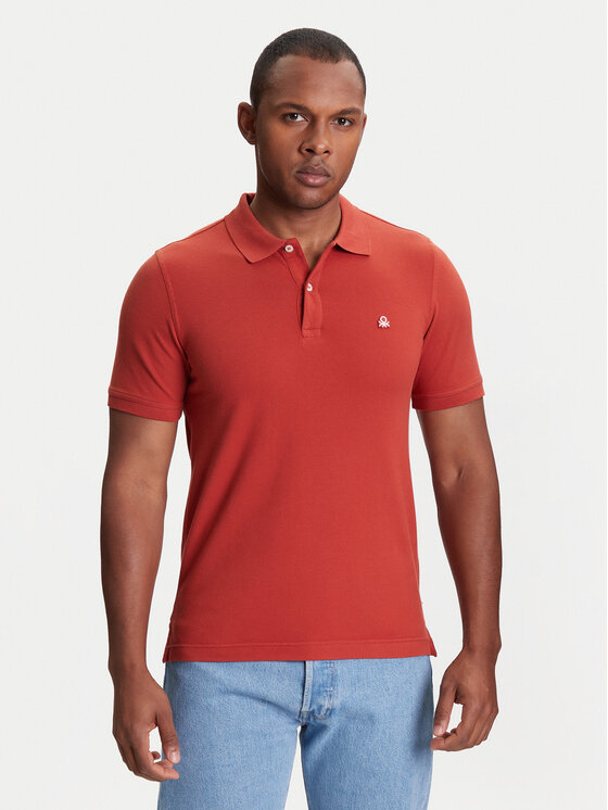 

Рубашка поло облегающего кроя 3WG9U301Z United Colors Of Benetton, красный