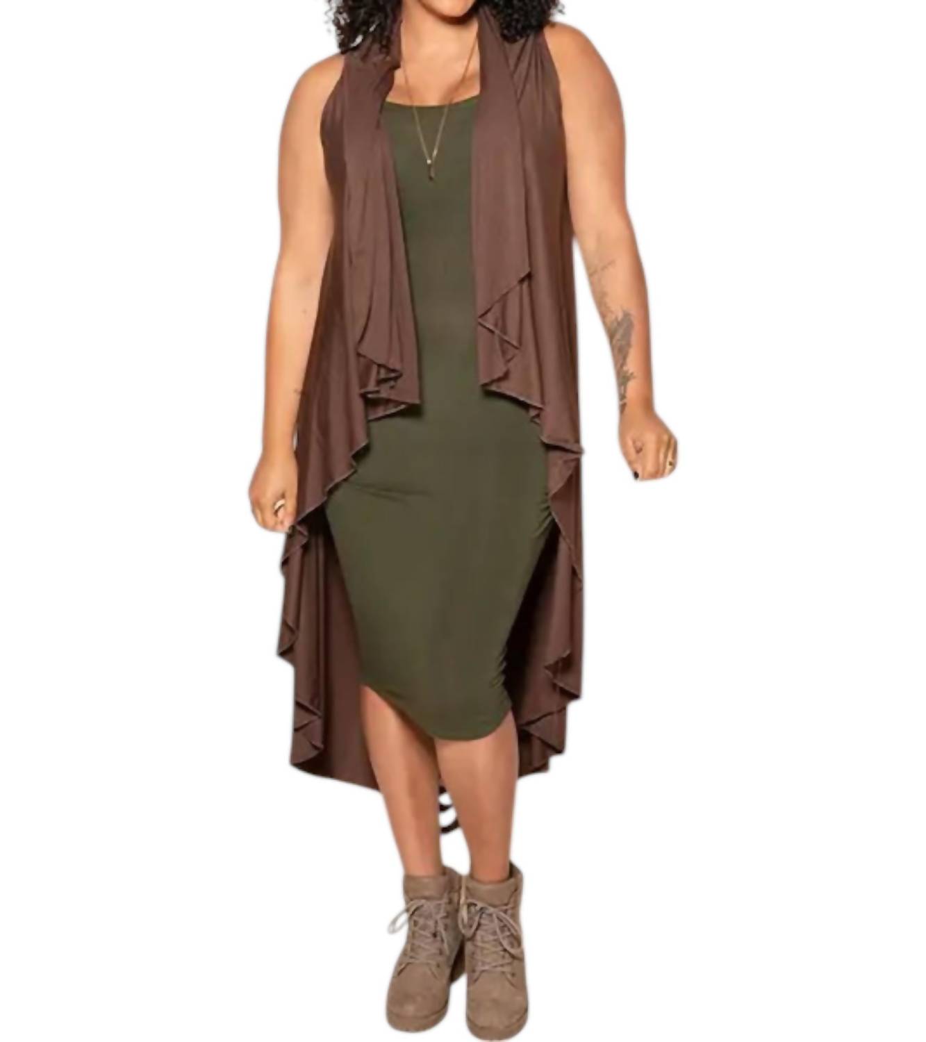 

SHAWL DAWLS Шаль-трансформер с разрезом на спине цвета «Эспрессо»