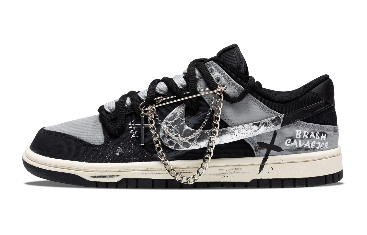 

Кроссовки Nike Dunk Skateboarding Shoes Unisex Low-top Gray, черный