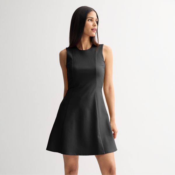 

Мини-платье Petite с расклешенным лифом Nine West, черный