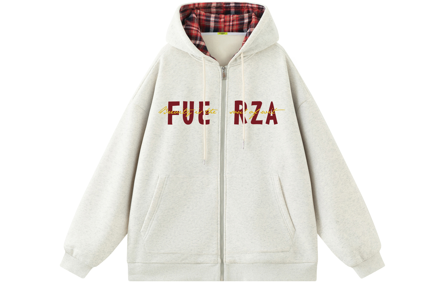 

Унисекс свитшот FUERZA, серо-желтый