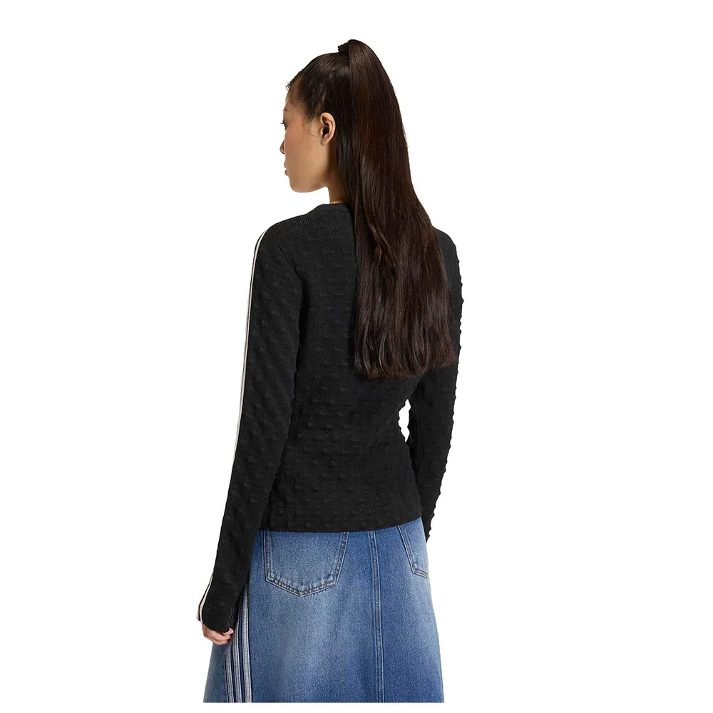 Свитшот adidas Originals Slim Solid Spike Knit sweatshirt, черный — фото 2