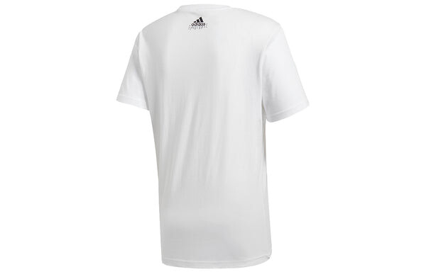 Футболка doodle photos photo printing sports round neck short sleeve white Adidas, белый — фото 2