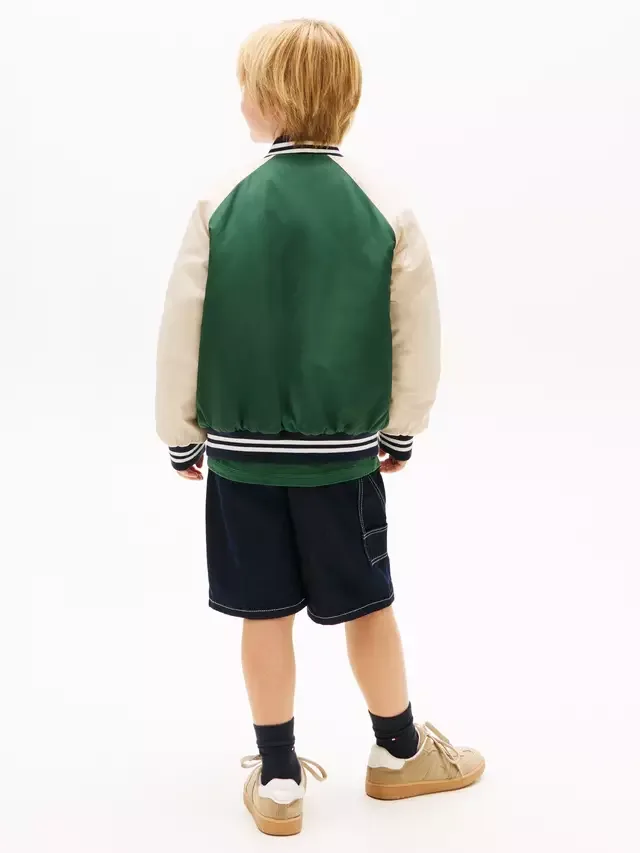 Детская куртка-бомбер с графическим логотипом, разноцветная Tommy Hilfiger — фото 3