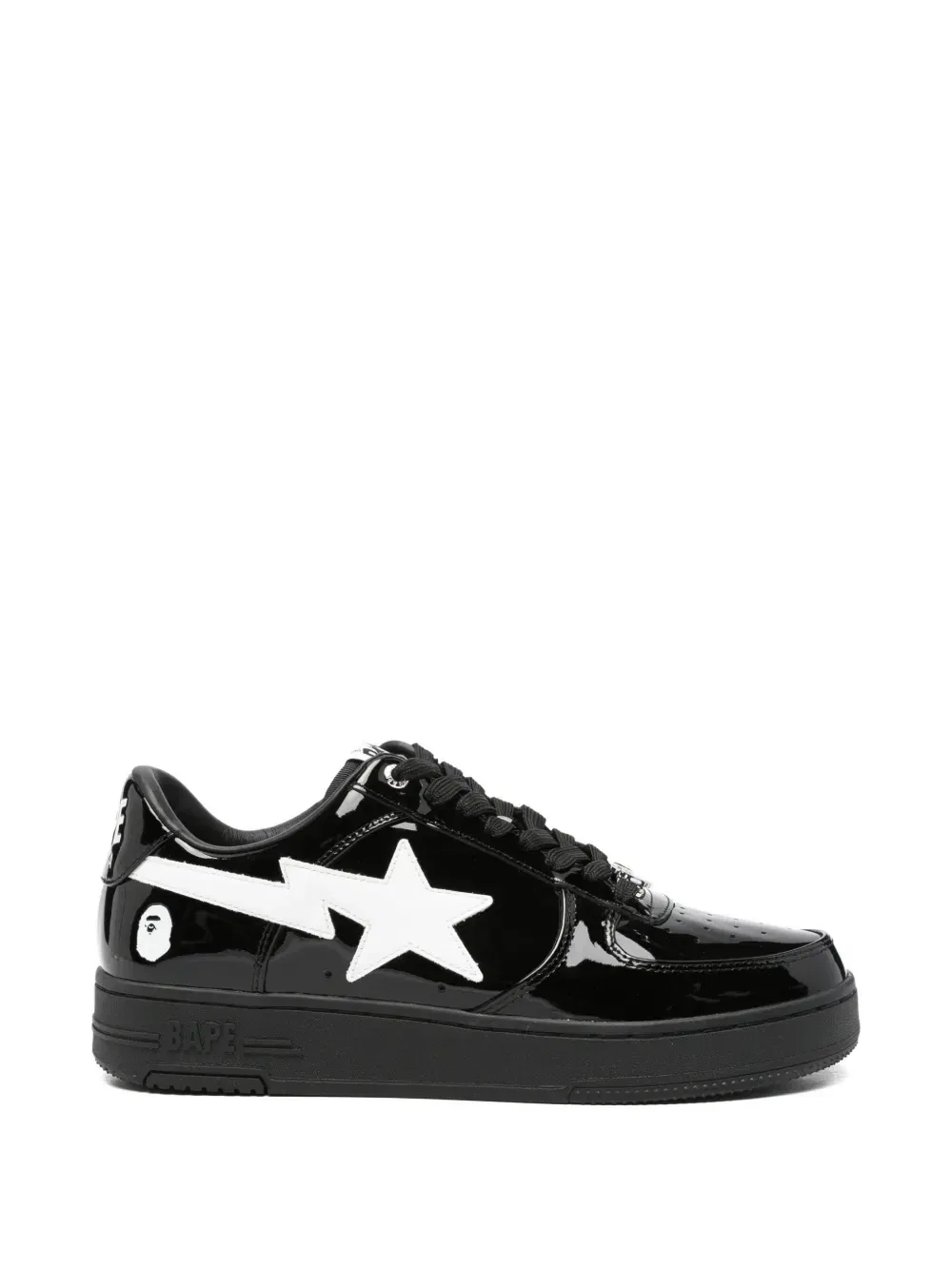 Кожаные кроссовки Bape Sta A BATHING APE, черный