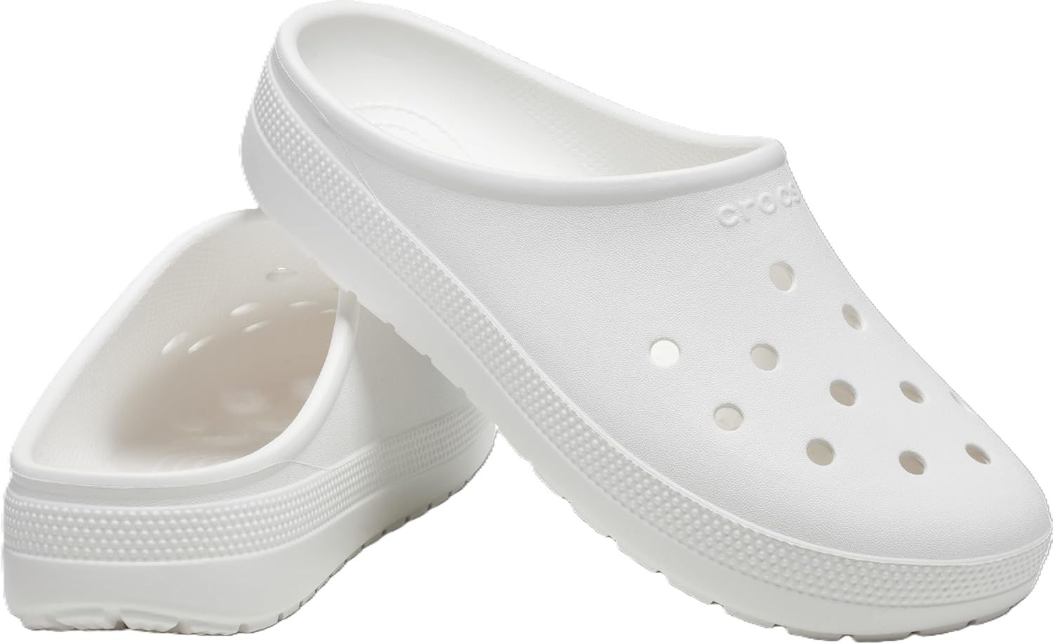 Классические низкие сабо Crocs унисекс для взрослых. Обувь без шнурков, белый — фото 2