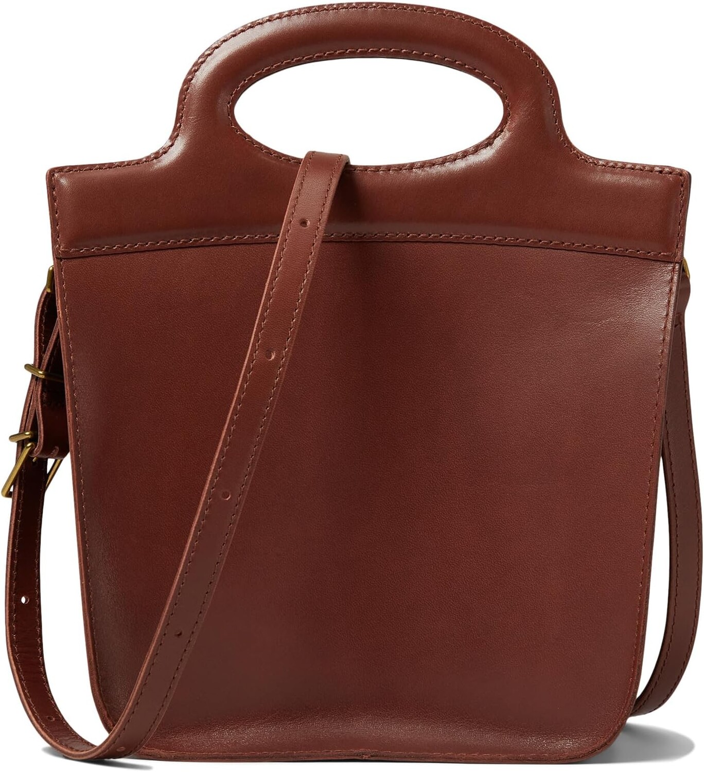 

Кожаная сумка через плечо Toggle Madewell, цвет Cherry Wood