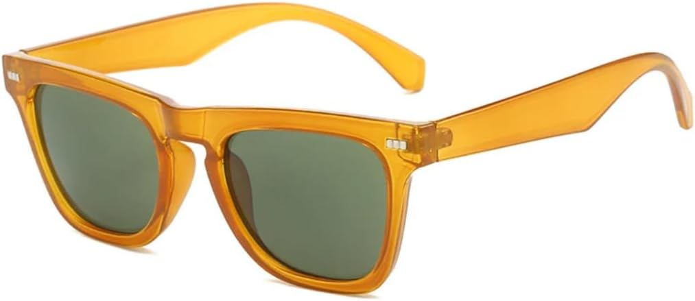 

Солнцезащитные очки для мужчин и женщин - защита UV400 - темно-зеленые с заклепками "кошачий глаз" для занятий спортом на открытом воздухе и вождения DSVIGF, Orange Dark Green