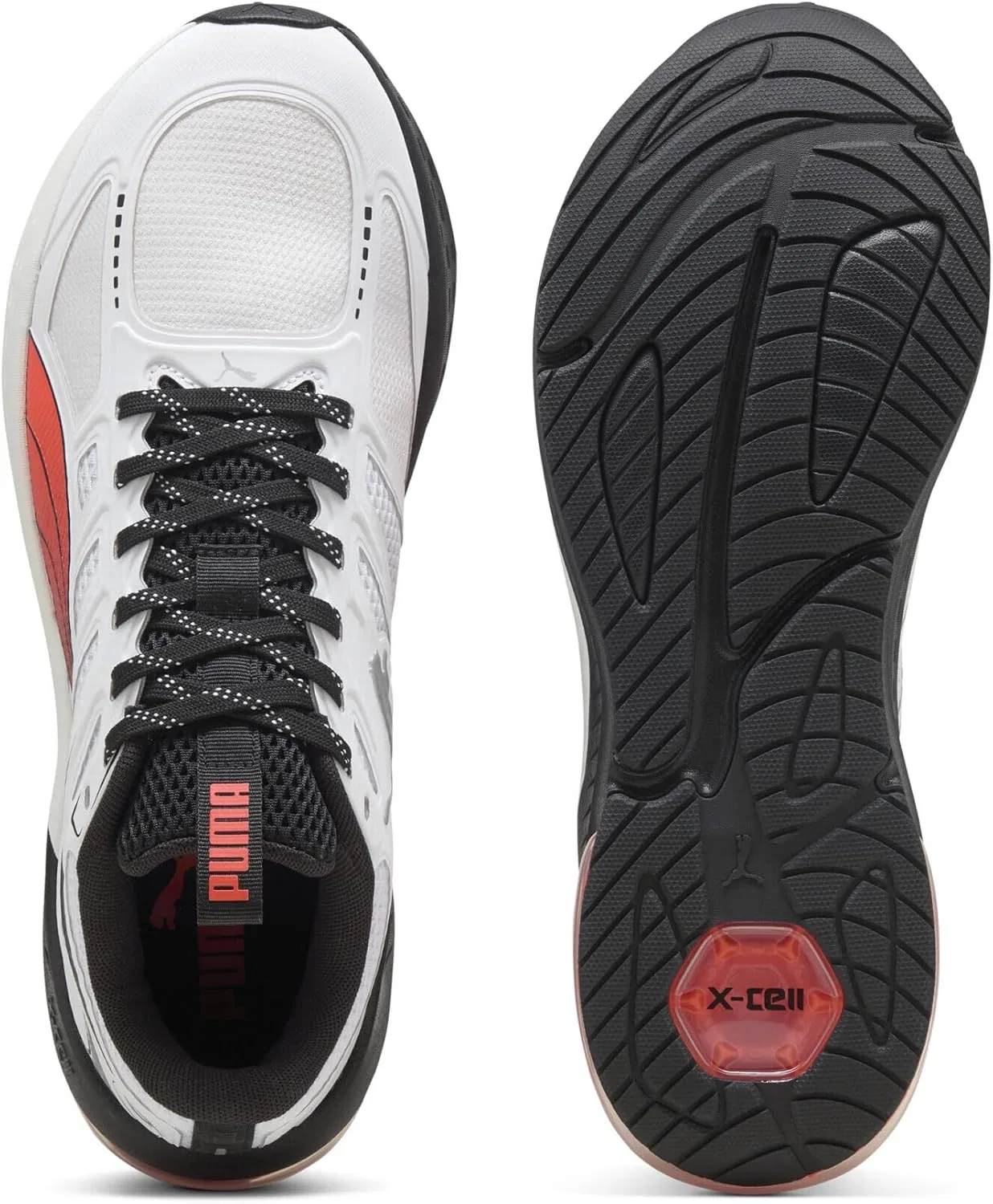 Мужские кроссовки для бега PUMA X-Cell Lightspeed Street Running Shoes, Puma White Glowing Red — фото 4