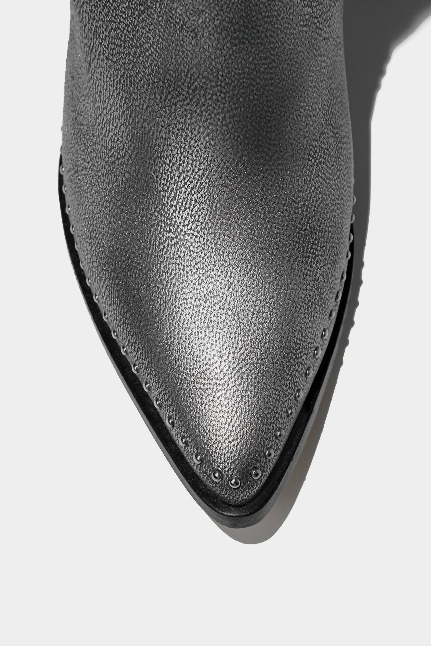 Женские кожаные ботинки Freddie в металлическом серебре Dante Shoes — фото 4