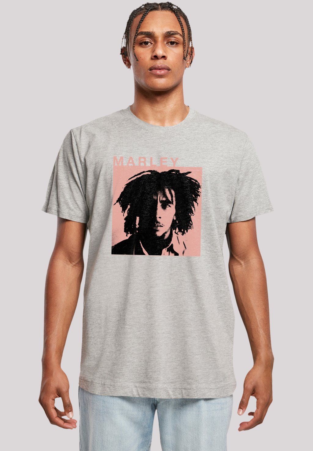 

Футболка с принтом BOB MARLEY REGGAE MUSIC BY ROCK OFF F4NT4STIC, серый