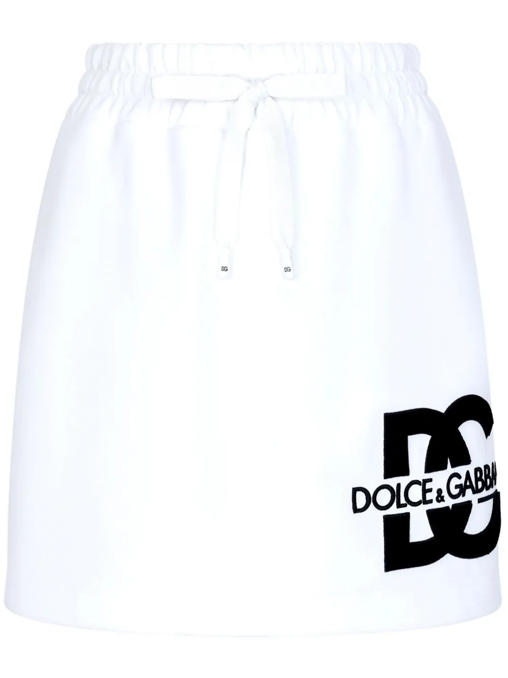 

Юбка мини с логотипом DOLCE & GABBANA, белый