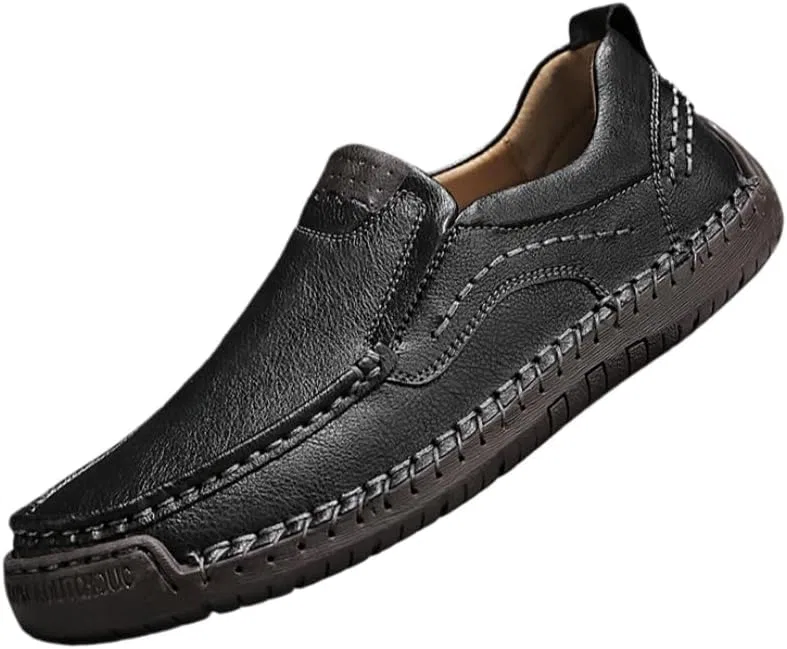Лоферы кожаные, Black FmShi