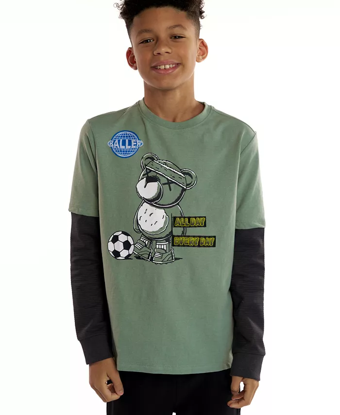 

Мальчики 5-20 Harper Twofer футболка с графическим принтом в два слоя Sovereign Code, зеленый