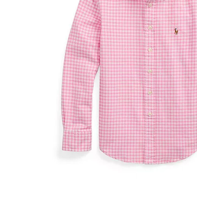 Детская повседневная рубашка Polo Ralph Lauren, розовый — фото 4
