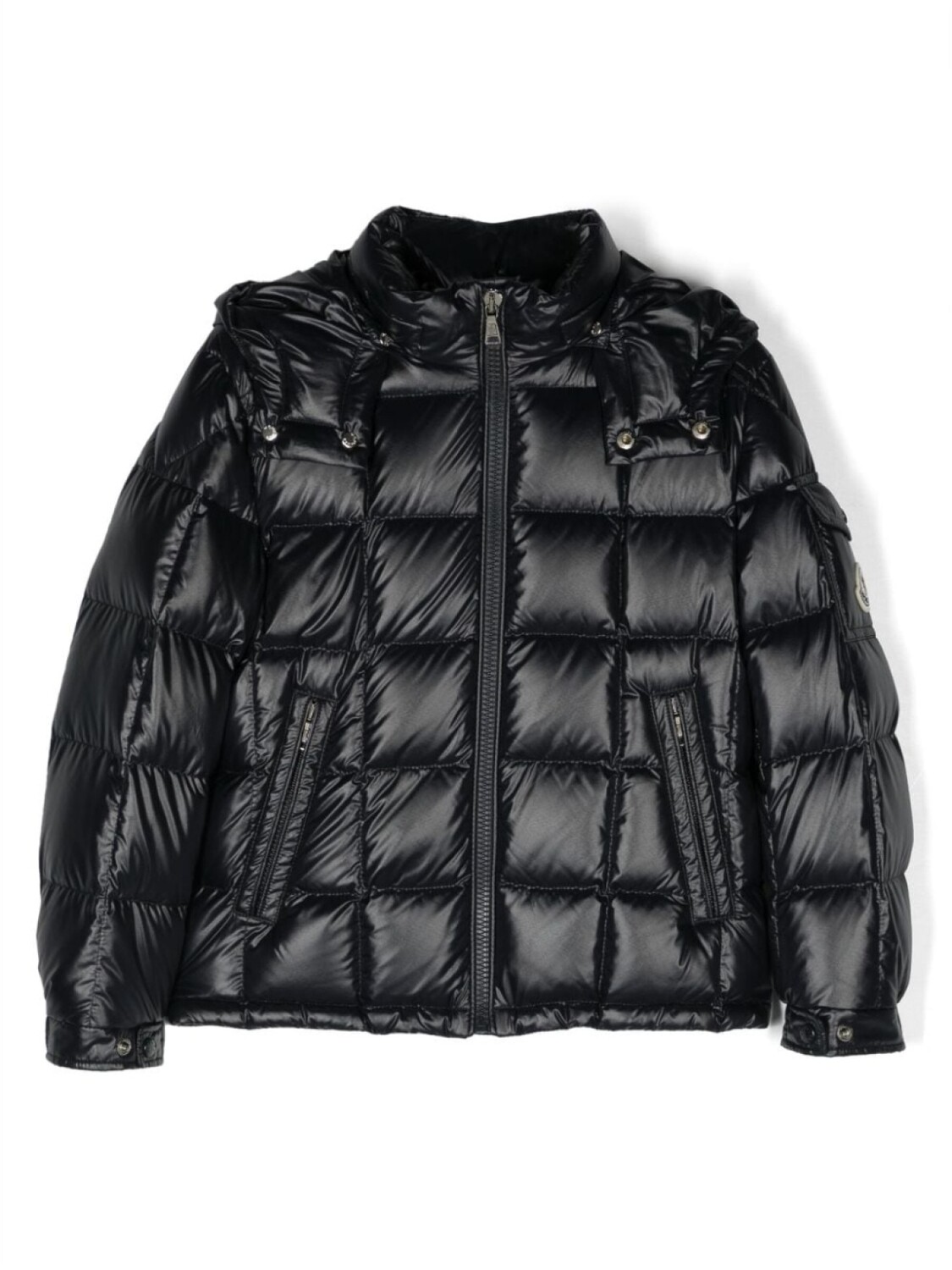 

Пуховик со съемным капюшоном Moncler Enfant, синий