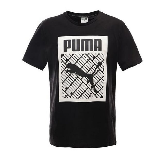 

Мужская черная футболка с графическим логотипом Puma, черный