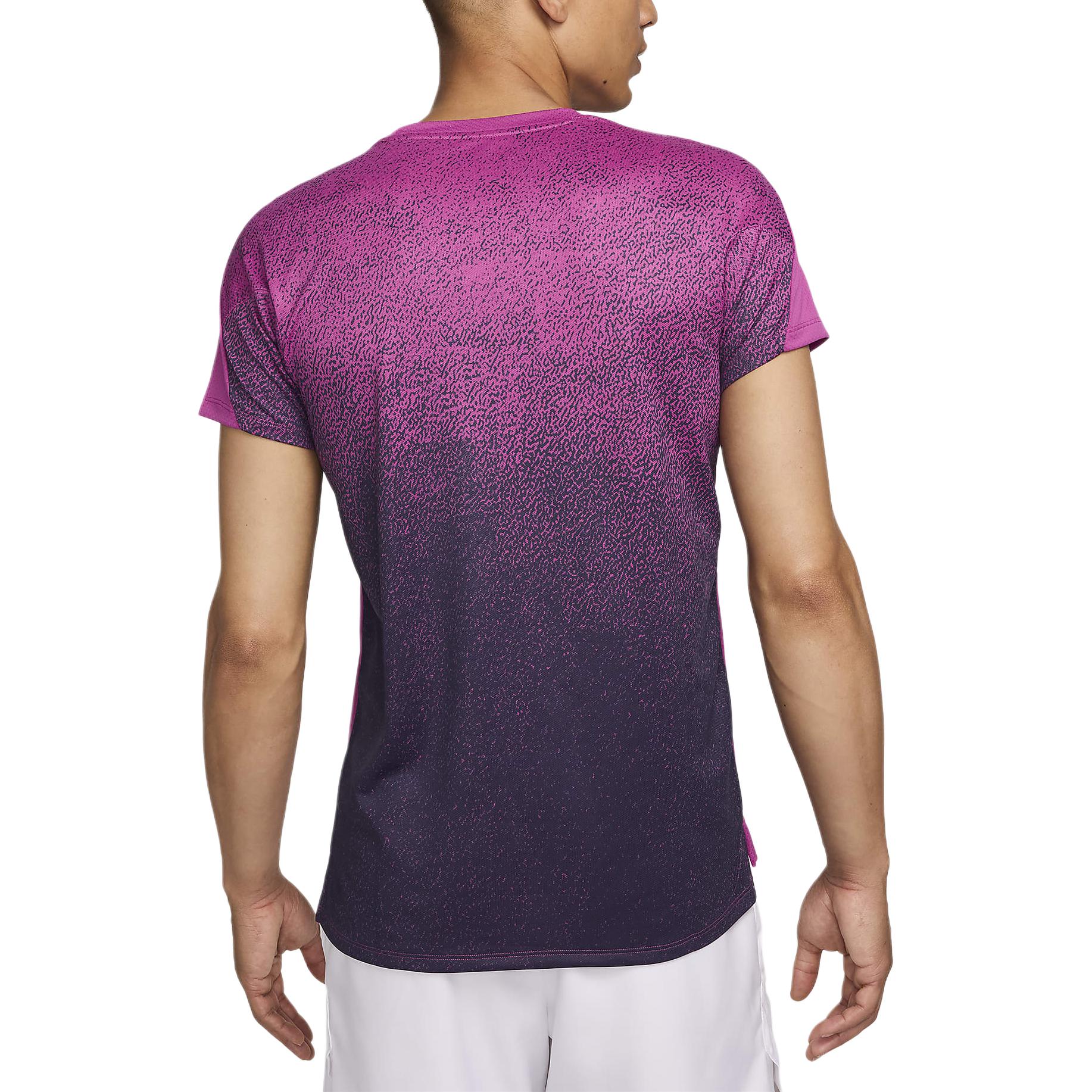 Футболка Court Slam мужская Dri-FIT для тенниса Nike, фуксия/белый — фото 4