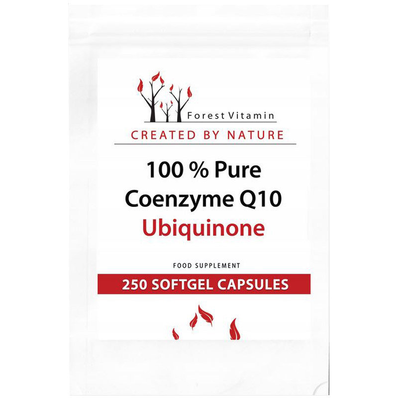 

Лесной витамин, 100% чистый коэнзим Q10 убихинон, Добавка , 250 капсул Forest Vitamin