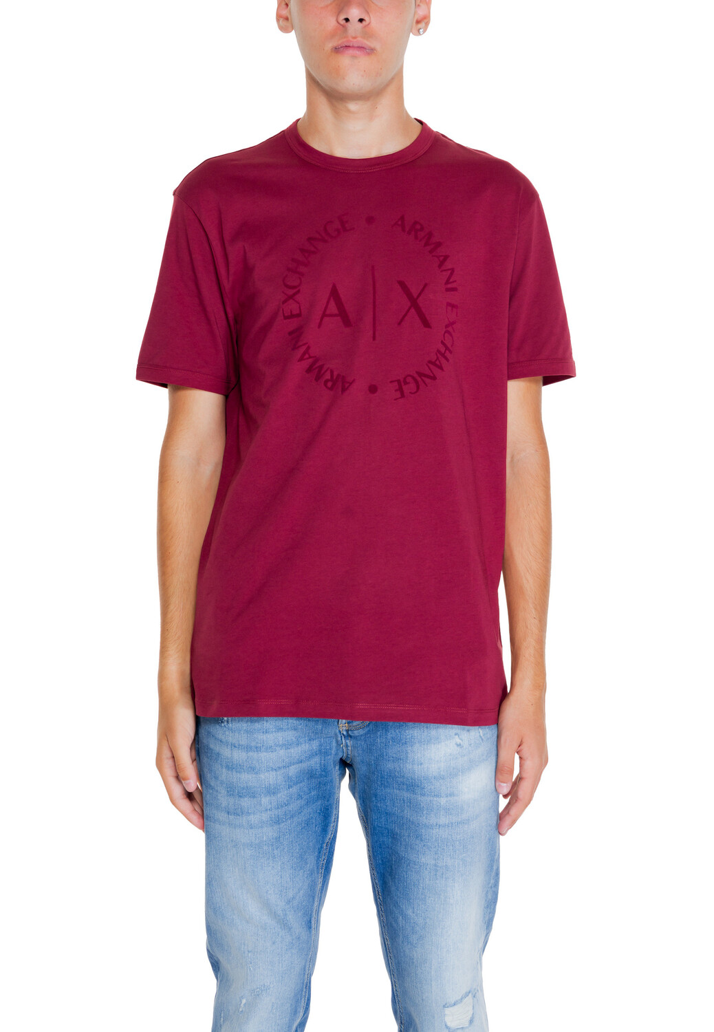 

Футболка мужская Armani Exchange с принтом, бордовый