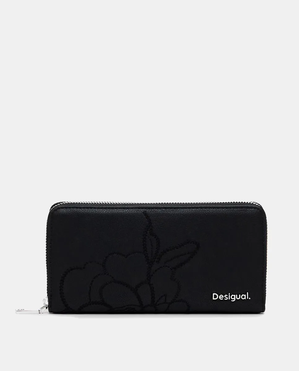 

Большой кошелек с эффектом кожи Desigual, черный
