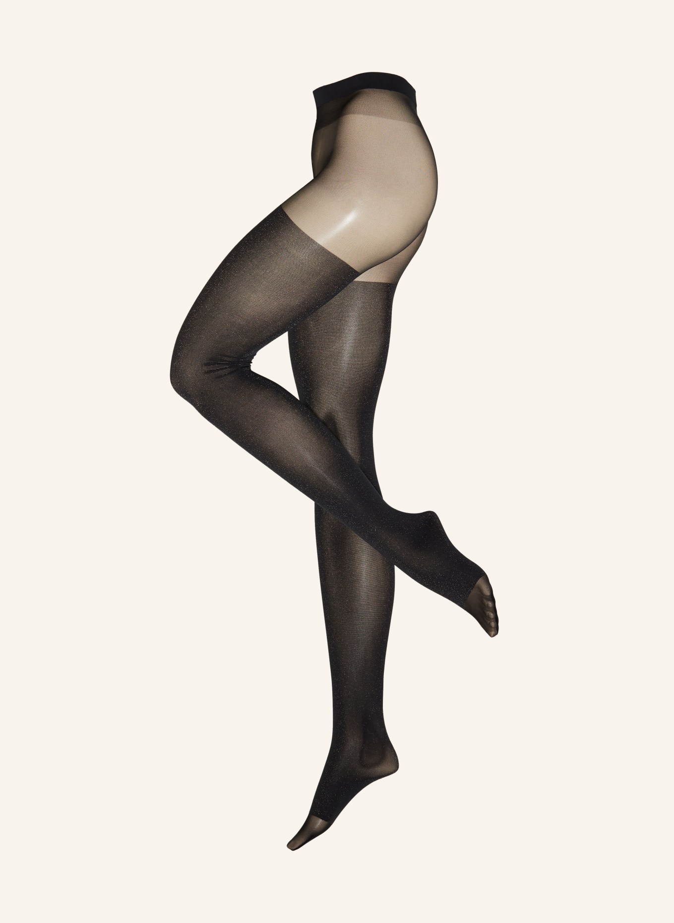 

Блестящие прозрачные колготки Wolford, черный