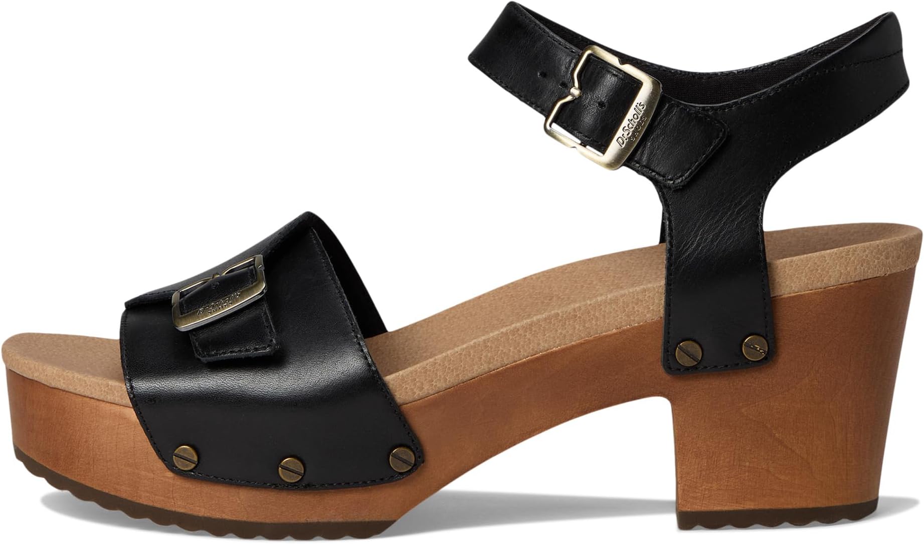 Туфли Dr. Scholl's Original Love Block Heel Sandal, Black Leather — фото 4