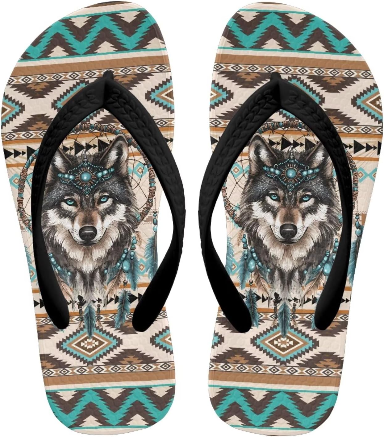 

Детские сандалии с милыми животными, летние босоножки с нескользящей подошвой, для бассейна, дышащие, для душа, спортивные шлепанцы Chririnla, Dreamcatcher Wolf