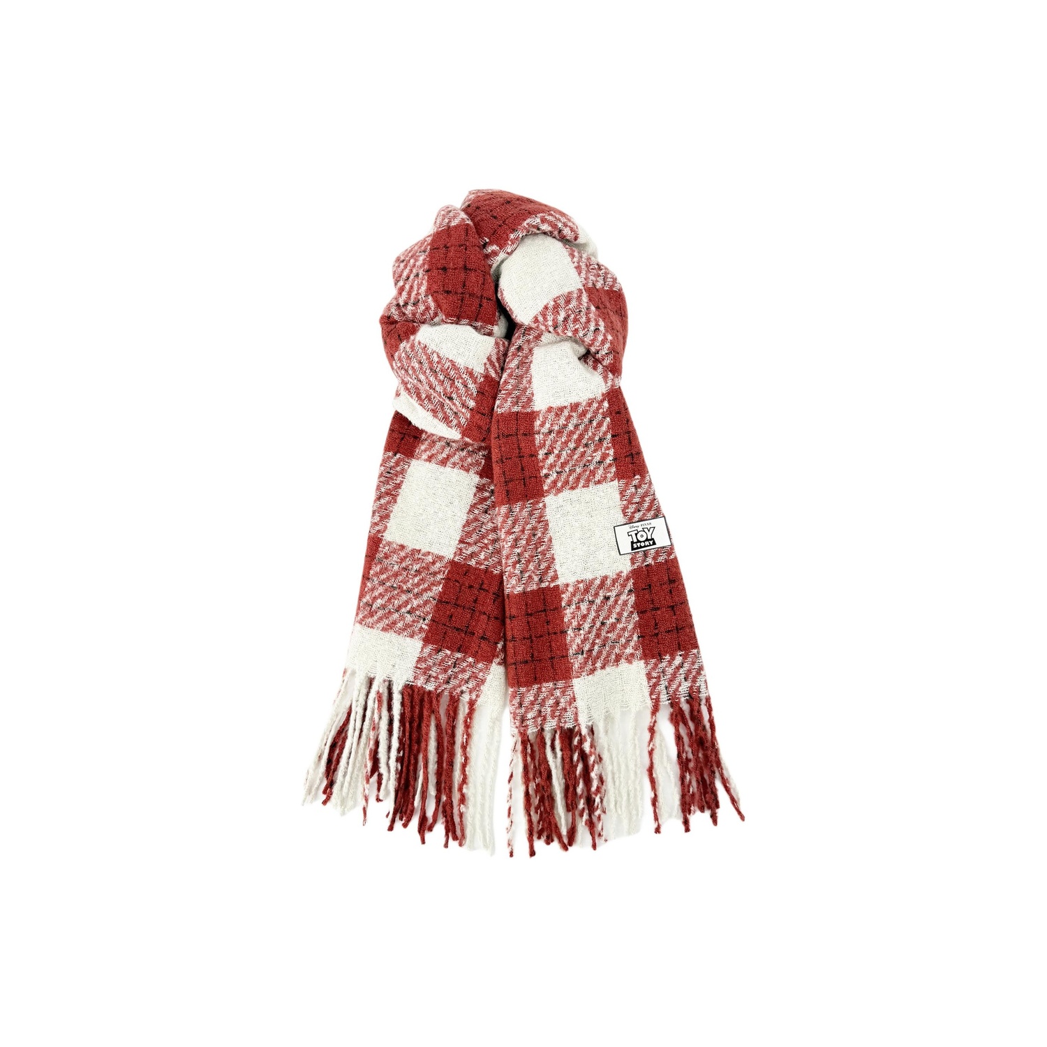 

Disney Вязаный шарф унисекс, Red White Plaid