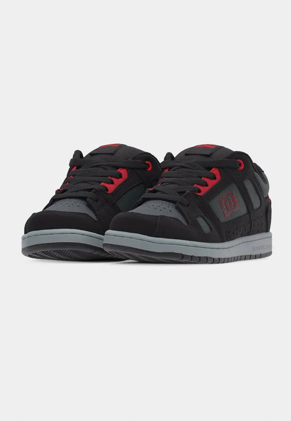 Универсальные скейтерские кроссовки stag Dc Shoes, Black/Grey/Red — фото 3