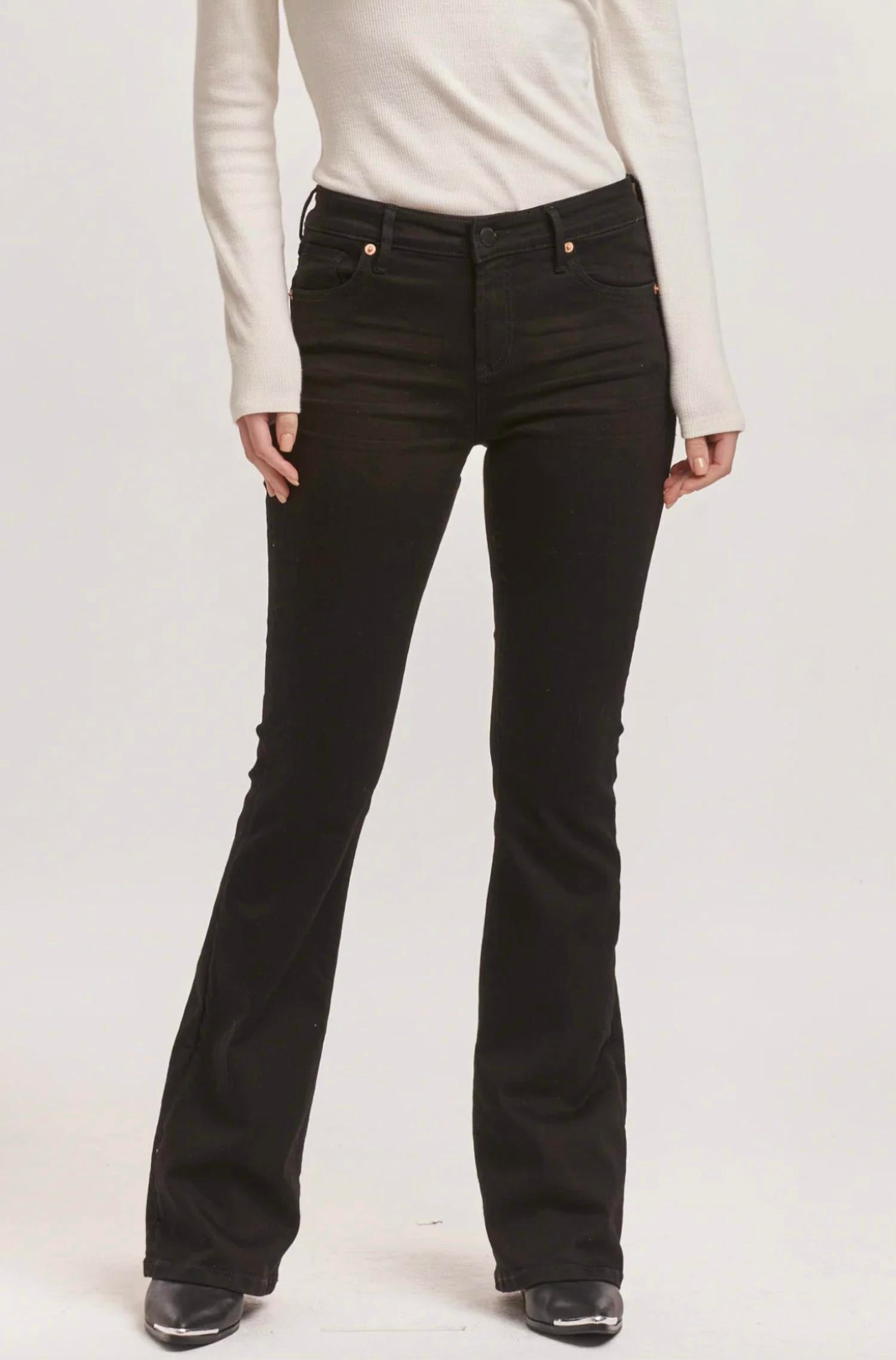 

Джинсы Jaxtyn Bootcut Fit Mid Rise в черном оливковом цвете DEAR JOHN DENIM