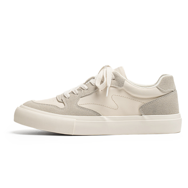 

TFKY Мужские низкие скейтерские кеды бежевые, цвет Beige