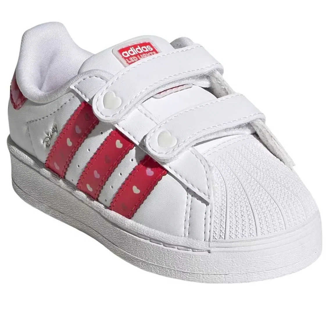Кроссовки Adidas x Disney Superstar LED Lights 'White Bright Red' KK1294, белый — фото 4