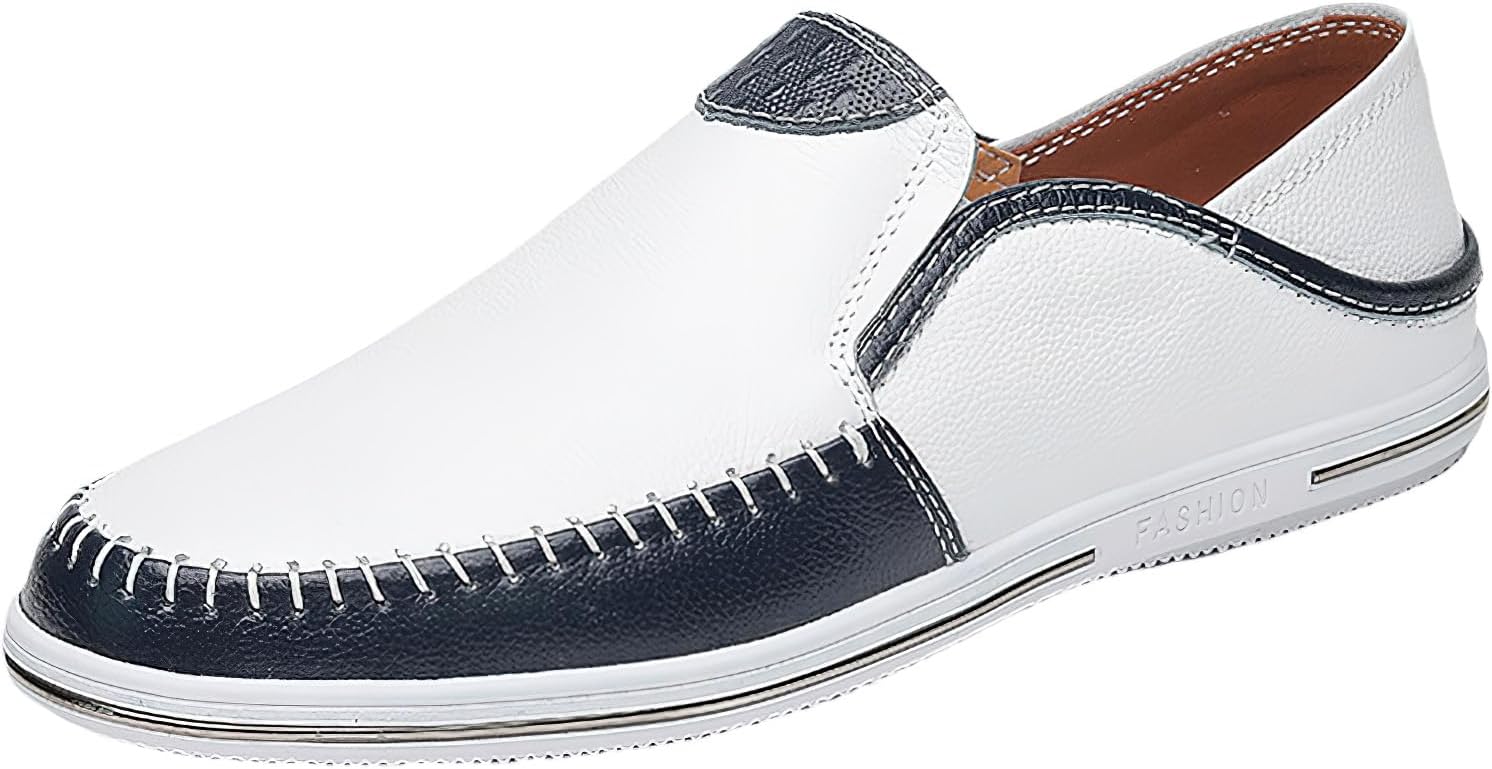 

Мужские лоферы Rismart и прогулок, повседневные слипоны с эластичной вставкой, белый