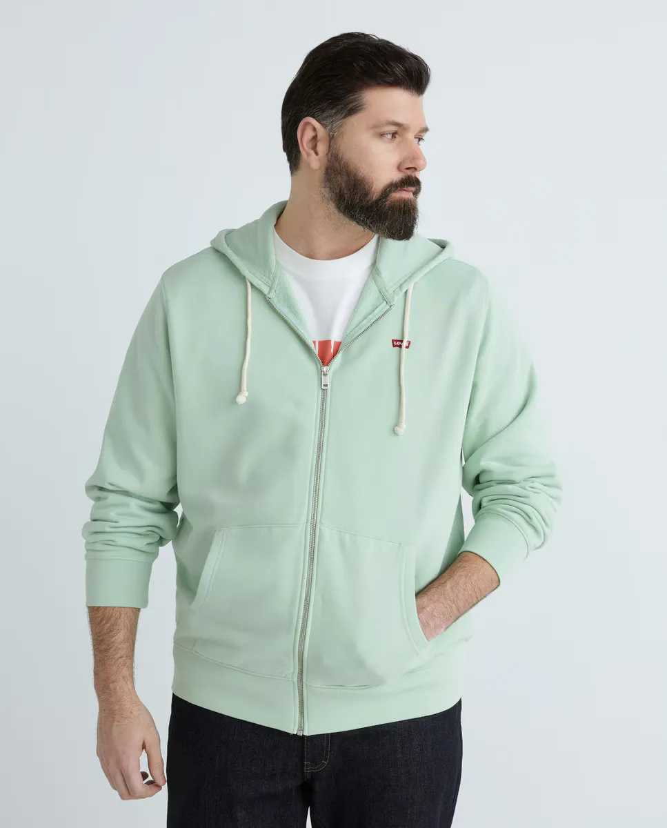 

Мужская толстовка на молнии и капюшоне, больших размеров Levi's, зеленый