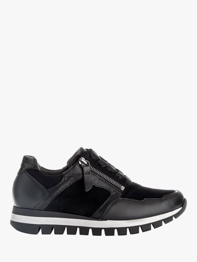 Willet Wide Fit кожаные кроссовки Gabor, Black/Multi