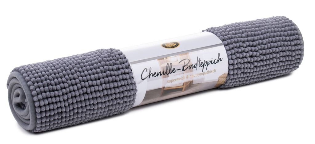 

GÖZZE Коврик для ванной Chenille 50x70 см коврик для ванной противоскользящее покрытие антрацит W.F.Gözze, серый