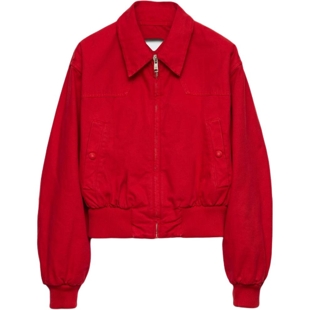 

PRADA Красная джинсовая куртка-бомбер, Red