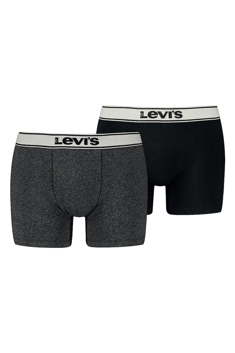 

Хлопковые боксеры с логотипом, 2 пары Levi'S, серый